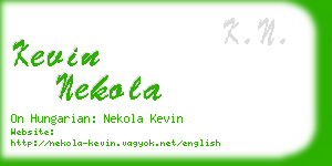 kevin nekola business card